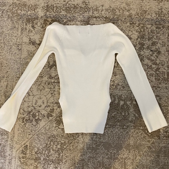 Modern citizen Ribbed sweetheart neck sweater - Picture 3 of 4